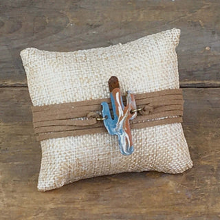 SS20113A Cactus with Suede Wrap - Desert Swirl