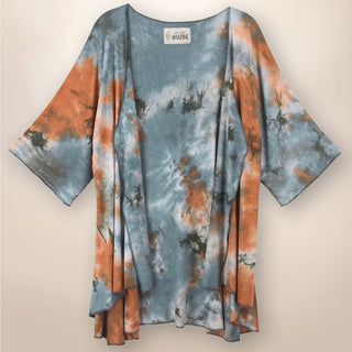 SS2011B Opal - High Low Kimono Poncho - Cholla
