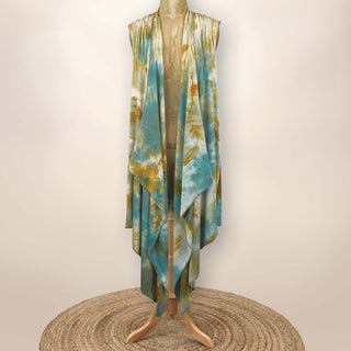 SS2013A Delia - Long Sleeveless Vest - Saguaro