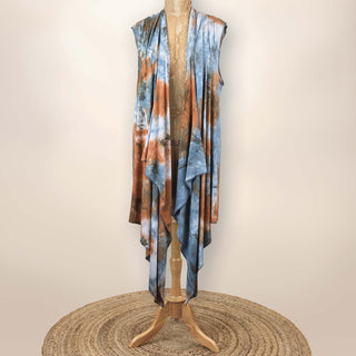 SS2013B Delia - Long Sleeveless Vest - Cholla