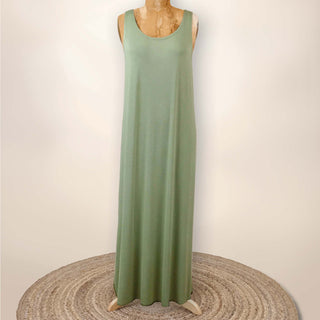 SS2015I Phoebe - Tank Maxi Dress - Cactus Green