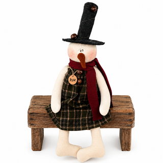 Jessie the Jingle Bell Snowman 18" Primitive Christmas Decor