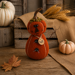 Puff the Puffy Pumpkin 8.5" | Primitive Fall Decor