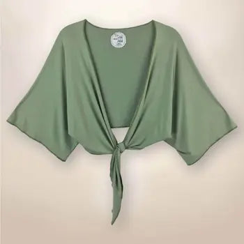 Harper - Bolero with Tie - Cactus Green