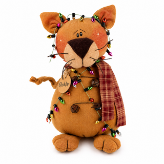 Cheddar the Christmas Cat 7" Primitive Christmas Decor