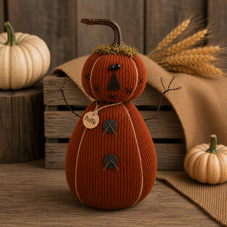 Puffle the Puffy Pumpkin 11" | Primitive Fall Decor