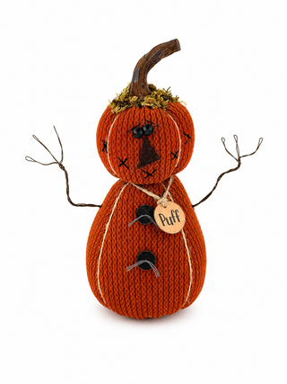 Puff the Puffy Pumpkin 8.5" | Primitive Fall Decor
