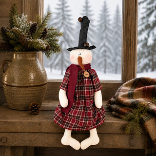Jolene the Jingle Bell Snowman 24" Primitive Christmas Decor