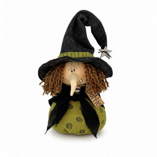 Dottie the Whimsy Witch | 9" Primitive Halloween Shelf Sitter