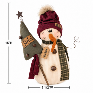 Buckey the Snowman 15" Primitive Christmas Decor