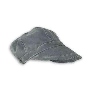 E19829 Priscilla Slate Canvas Newsboy Hat