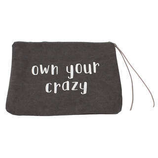 E19836 Own Your Crazy Large Rectangle Pouch