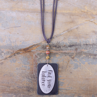 E19925 Find Your Balance Car Charm/Necklace
