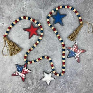 Large Patriotic Stars Doodle Garland