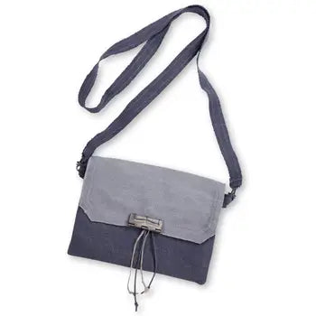 Lexi Grey Fold Over Crossbody