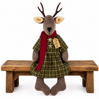 Meadow the White Tailed Deer | 18" Primitive Christmas Deer Decor