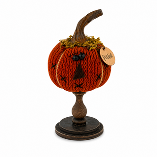 Pookie Pumpkin Mini Spindle 6.5" | Primitive Fall Decor