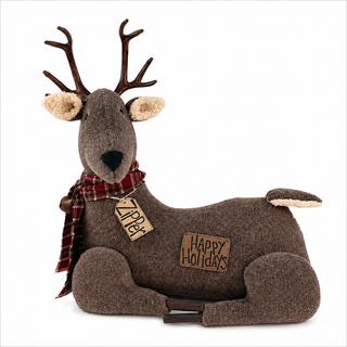 Zipper the White Tailed Deer | 15.5" Primitive Christmas Deer Decor