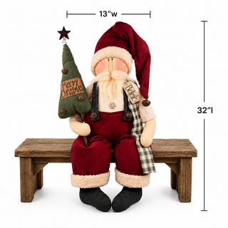 Believe the Santa Claus | 32" Primitive Christmas Santa Decor