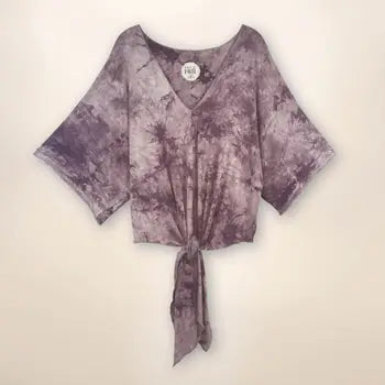 Paige - Tie Front Kimono - Purple Rain