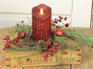 Red Bell with Snow Candle Ring