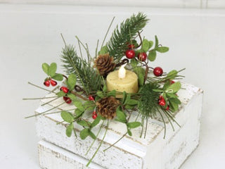 Red Christmas Bulb Small Candle Ring