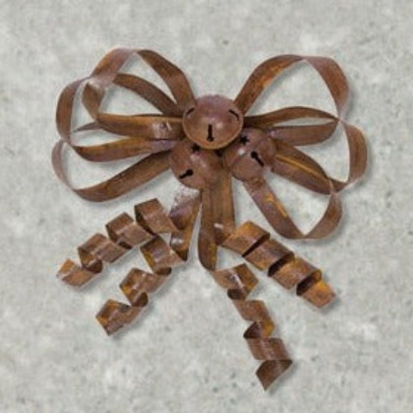 Rusty Bow w/Bells Ornament