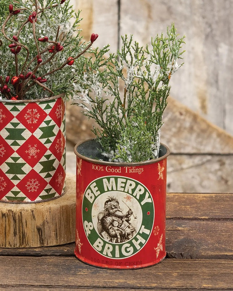 Be Merry and Bright Metal Can