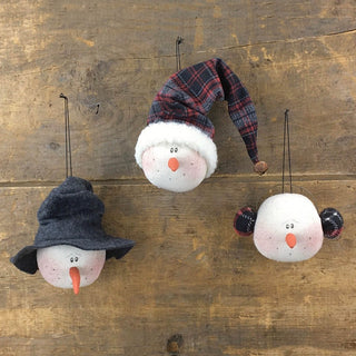 Snowman Head Ornament Set (3A)