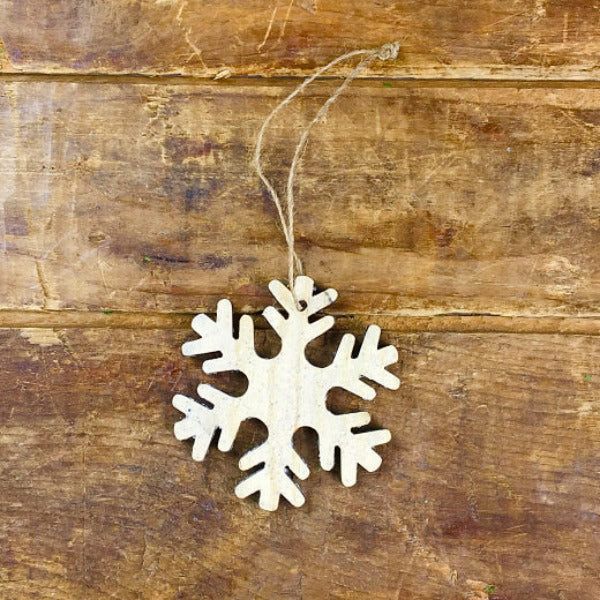 Large Wooden  Snowflake Ornament (Set of 12)