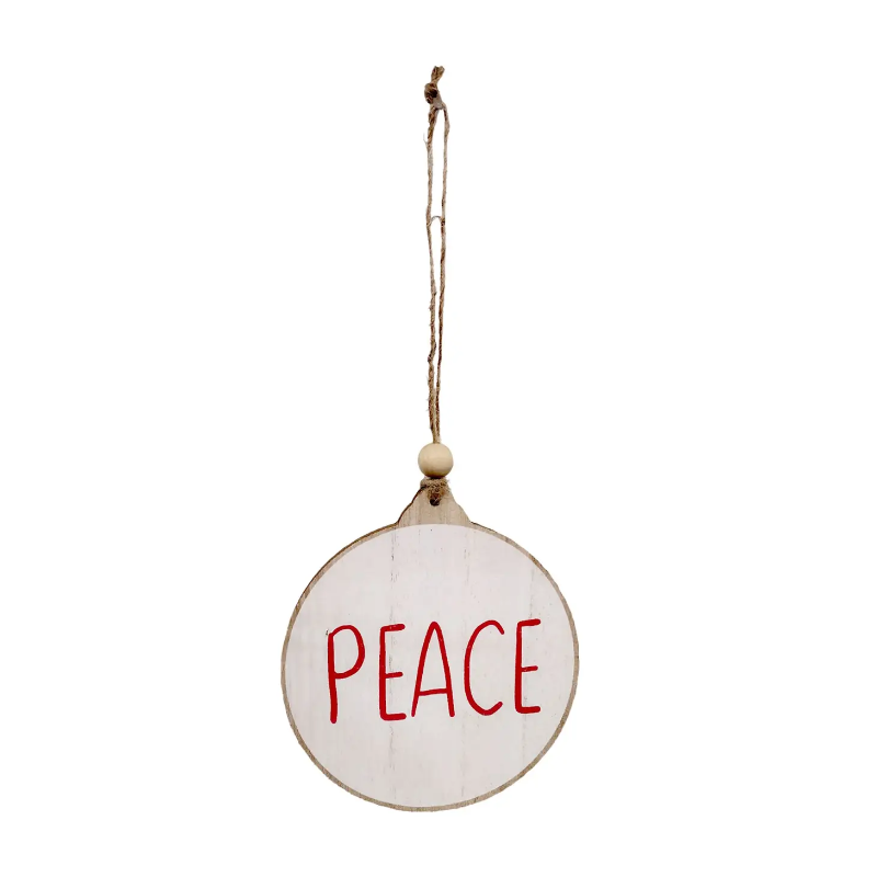 Peace Wooden Ornament