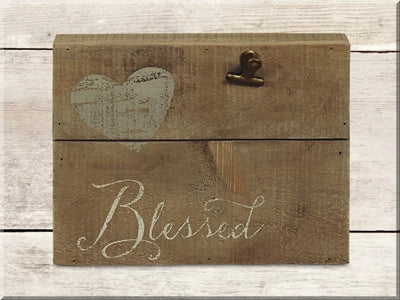 Blessed Pallet Sign with Clip