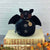 Draco the Groovy Bat - Handmade Primitive Textile Art: Whimsical Soft Sculpture Collectible Bat for Halloween Décor by Honey and Me, Inc™
