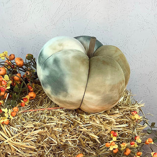 Large Dark Olive/Orange Tye Dye Pumpkin