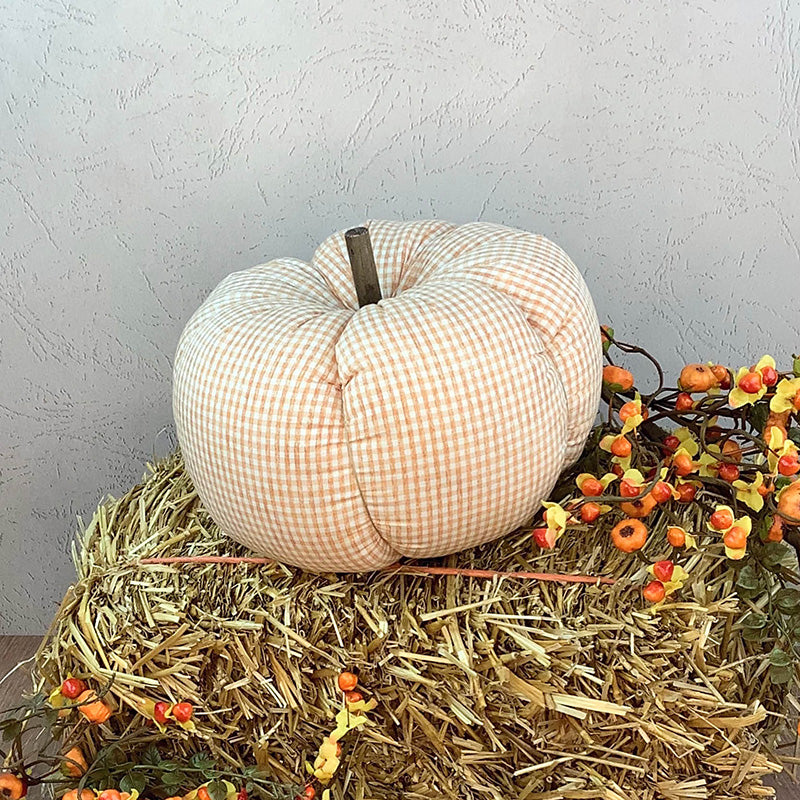 Large Checked Pumpkin