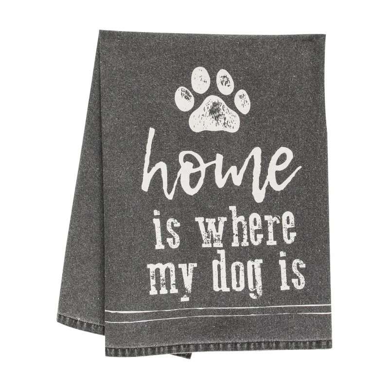 Home is Where My Dog is Tea Towel