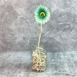 Short Faded Teal Gerber Daisy