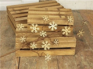 Wooden Snowflakes Large Pick