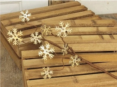 Wooden Snowflakes Small Pick