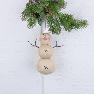 Fabric  Snowman Ornament