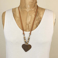 Sands Heart w/Beads Necklace